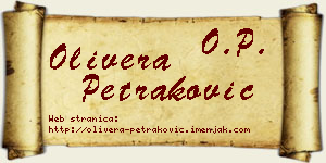 Olivera Petraković vizit kartica